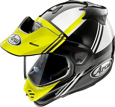 Arai Tour-X5 Cosmic, Endurohelm - Schwarz/Weiß/Neon Gelb - M von Arai