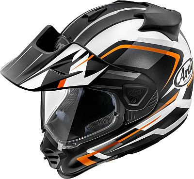 Arai Tour-X5 Discovery, Endurohelm - Matt Schwarz/Weiß/Orange - S von Arai