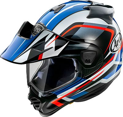 Arai Tour-X5 Discovery, Endurohelm - Schwarz/Weiß/Blau/Rot - L von Arai