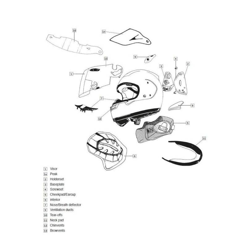 Ventilation ARAI Dual Flow Tint Integralhelm von Arai