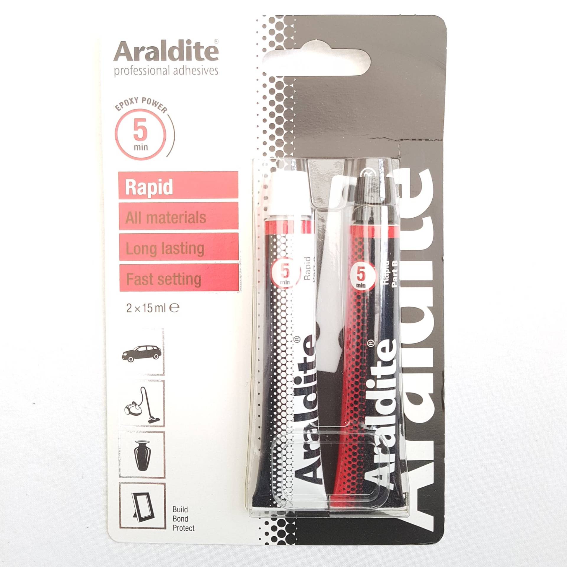 3X Araldite 2-Tubes Rapid Epoxy 15ml von Best Price Square