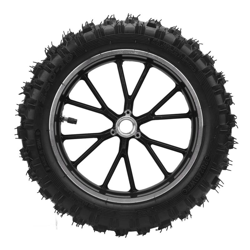 2,5 Bis 10 Radnabenreifen für Kleine 49-cm³-Offroad-Motorräder, Verschleißfester Gummi, Metallstruktur, Hervorragende Traktion und Kontrolle (BLACK) von Aramox