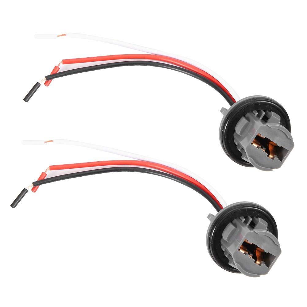 2 Stück T20 Stecker 7443 Lampenfassung Kabel Birne Stecker Adapter Anschluss Bremslicht LED von Aramox