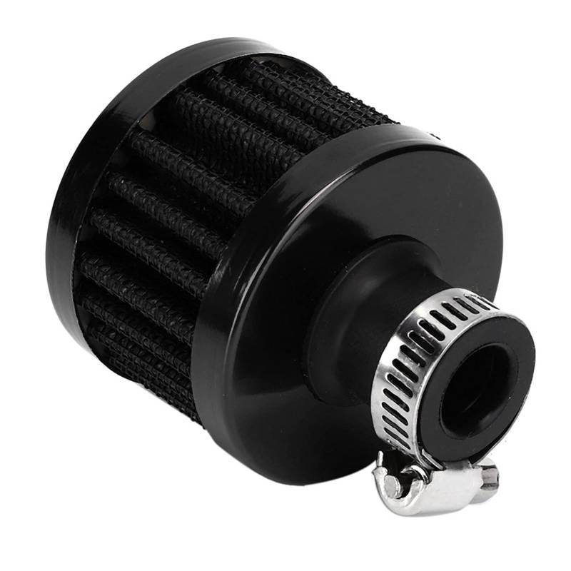 13 mm Lufteinlass Entlüftung sportluftfilter, Mini Lufteinlassfilter Entlüftung kurbelgehäuse filter Kurbelgehäuseentlüftung Universal moped Luftfilter Entlüftungs Kurbelgehäuseentlüftung(Schwarz) von Aramox