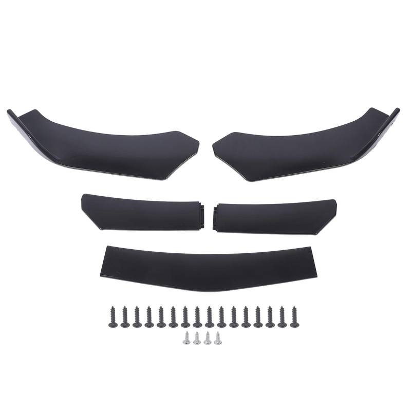 5pcs Vordere Stoßfänger Lip Splitter Body Kit 47.05in Glossy Schwarzer Spoiler Abs Lippenseitenrock Einstellbarer Ersatz für C -Klasse E von Aramox