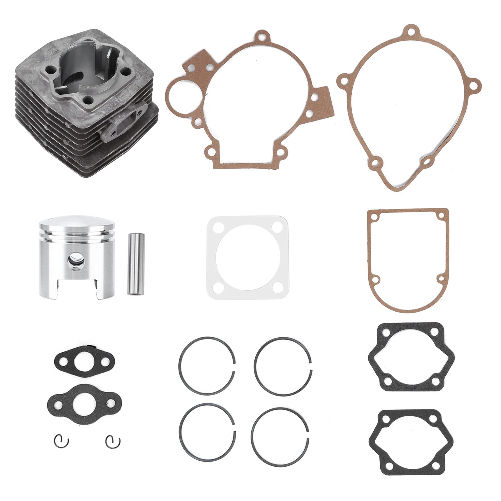 Aramox 47 Mm Motor Zylinder Kit Zylinder Pin Ring Set Kolbendichtung Pin Ring Set für 80 Motorisiertes Fahrrad von Aramox