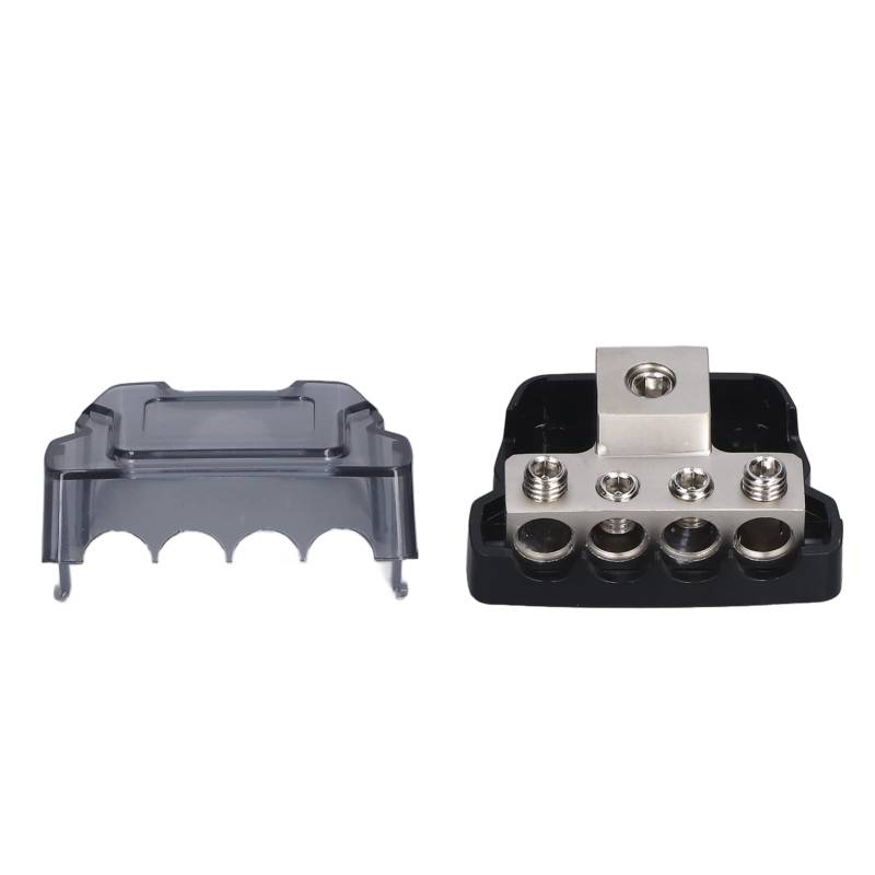 Aramox Auto-Stromverteilerblock, 4-Wege-Stromverteilerblock Verstärker Sicherungshalter Sicherungsverteilerblock Auto-Audio-Splitter von Aramox