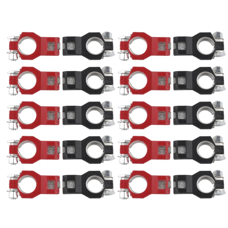 Aramox Batterieklemmen-Anschlüsse, Positive Negative Batterieklemmen, Batterieklemmen an der Oberen Säule, Batterieklemmen-Anschlüsse an der Oberen Säule, Passend für Auto-Fahrzeuge von Aramox