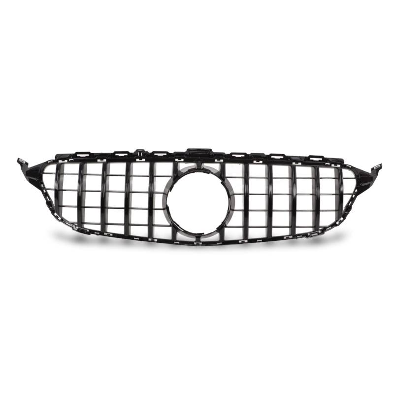 Aramox Für Panamericana GT Grille Hood Mesh Grill Ersatz für C Klasse W205 C205 Pre-Facelift 2015-2018(voll schwarz) von Aramox