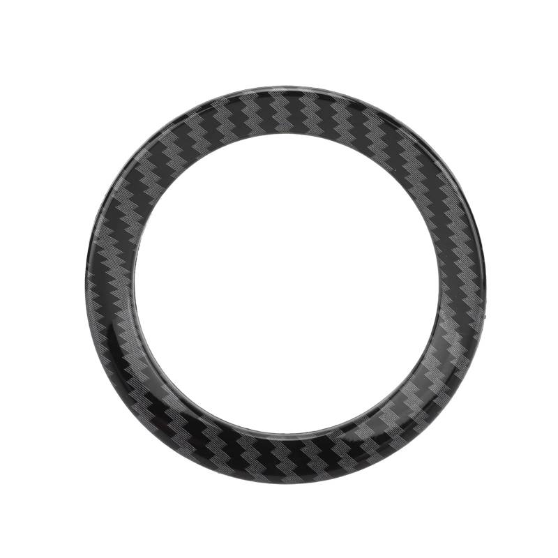 Aramox Smart Lenkrad-Mittelring, Lenkrad-Emblem-Verzierung, Carbon Fiber Lenkradbezug Zierleisten Ring Lenkrad Emblem Ersatz für Smart Fortwo/Forfour 453 2015-2021 von Aramox