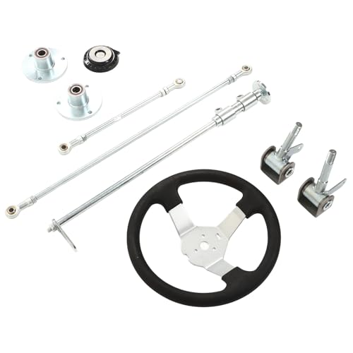 Aramox Lenkspurstangen-Kugelgelenk-Kit, 300 Mm Go-Karts-Lenkrad-Kit Spurstangen-Kugelgelenk-Zahnstangenwellen-Kit für 100 125 140 150 Go Kart Quad von Aramox