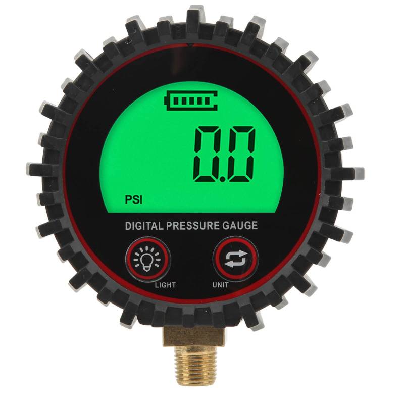 Aramox Luftdruck Digitalanzeige Manometer Reifendruckmesser Aufblasbares Manometer Digital Manometer Großbild Digitalanzeige Manometer Gewinde 1/8 10Mm Versand ohne Batterie Rotes von Aramox