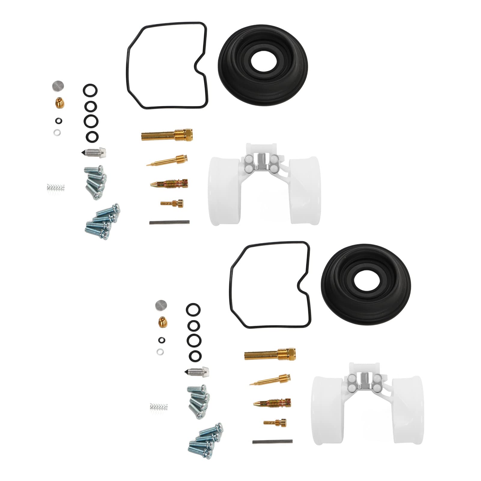 Aramox Motorrad-Vergaser-Reparatursatz, 2 Sätze Vergaser-Reparatursatz Vergaserteile für Kawasaki Er500 Er-5 1998-2005 T49 von Aramox