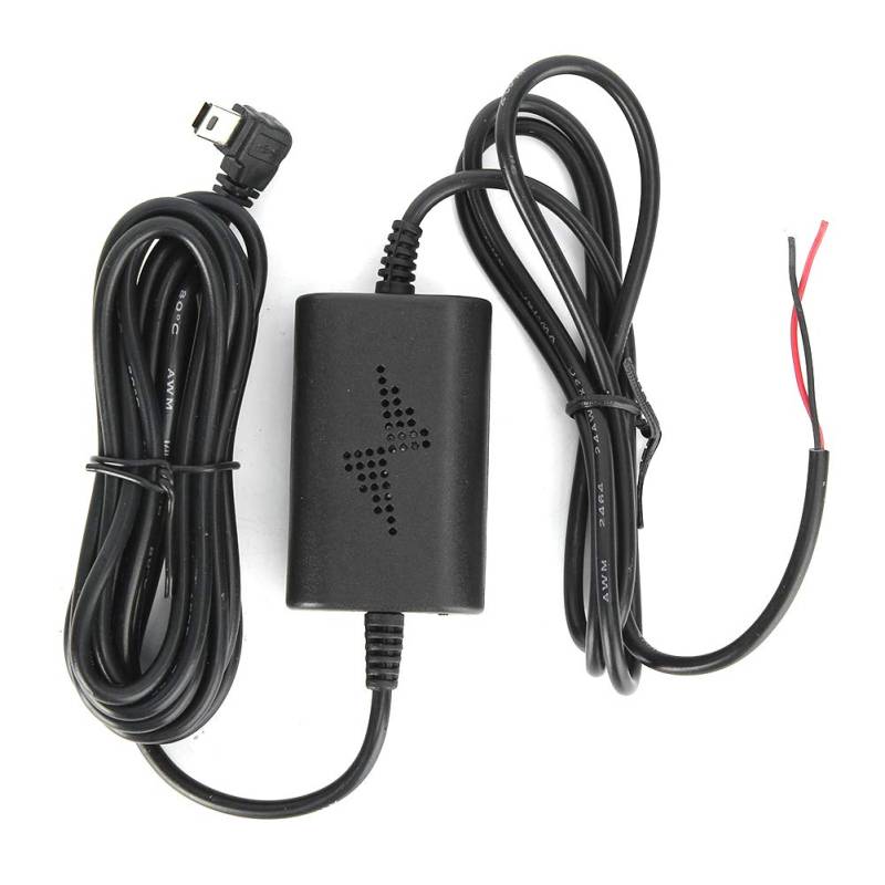 Aramox Niederspannungs-Schutzleitung, Dashcam-Hardwire-Kit 12 V/24 V Bis 5 V, 2,5 A, Mini-USB-Abwärtsleitung Im Linken Winkel Zur Parküberwachung von Aramox