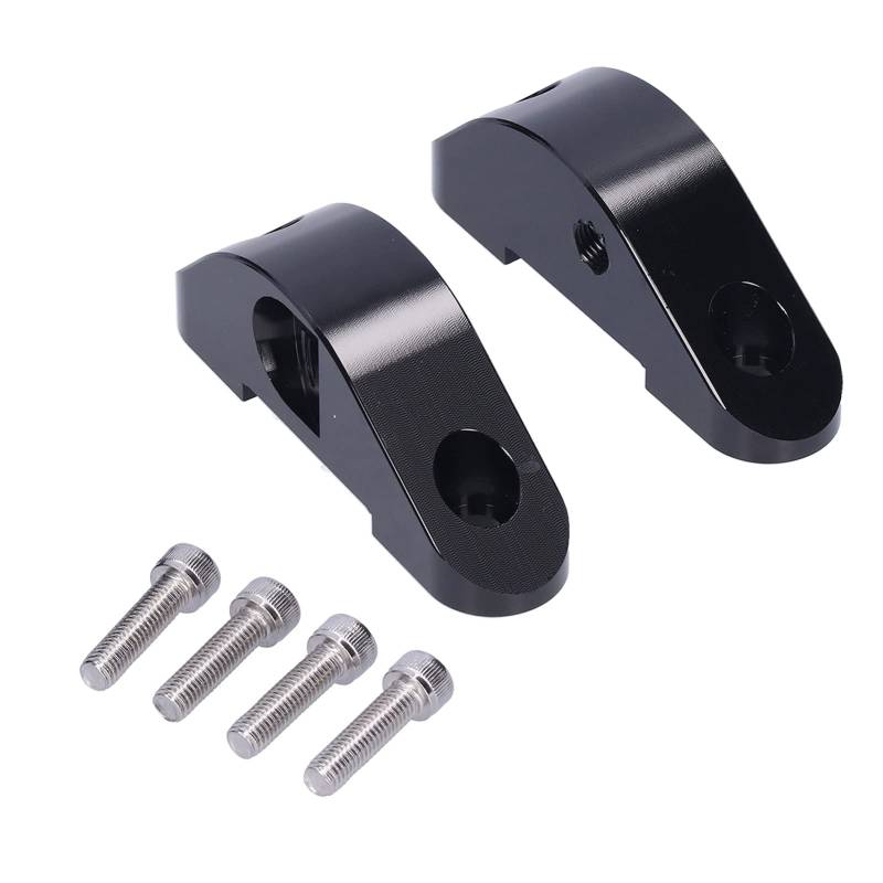 Aramox Spiegelverlängerungs-Adapter-Kit Passend für KYMCO DOWNTOWN 300I, Spiegel-Adapter-Kit Schwarz Rückansicht Aluminiumlegierung CNC-gefräst von Aramox