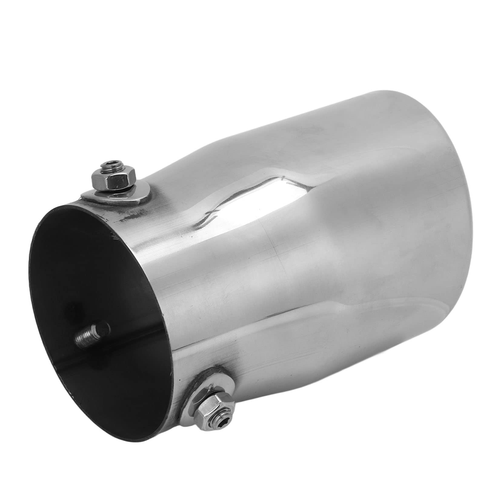 Aramox Universal Auto Auspuff Schalldämpfer Edelstahl Auspuff Endrohr Spitze 76mm/2.99in Einlass 89mm/3.50in Auslass von Aramox