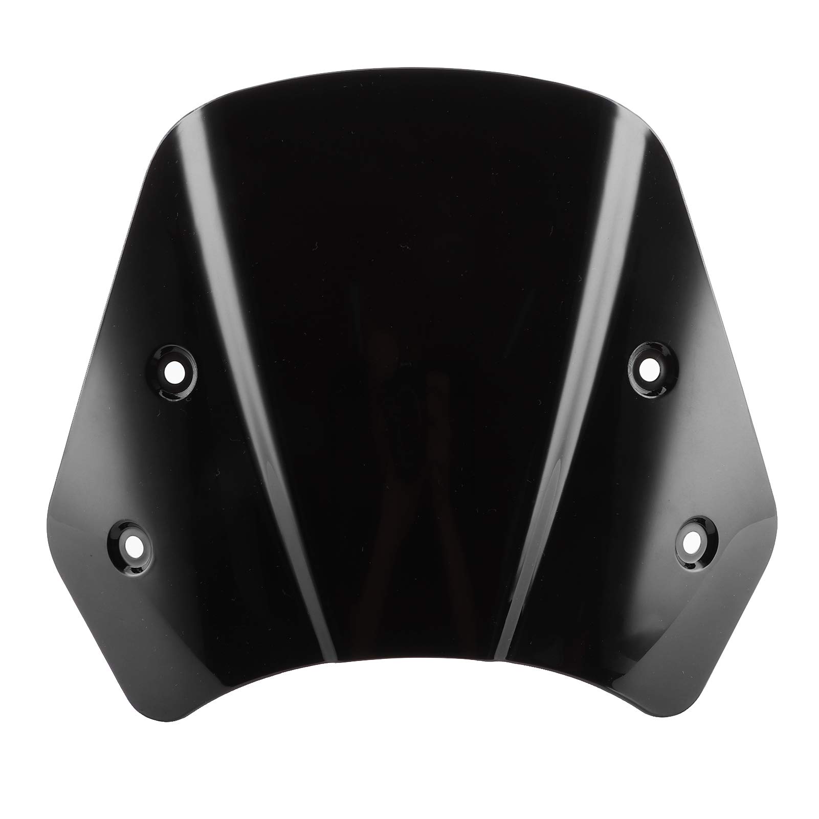 Aramox Windschutzscheiben Windabweiser Motorrad windschild Roller, Universal Motorrad Windschutzscheiben Windabweiser Bildschirm mit Montagehalterung für 5-7 Zoll(Schwarz) von Aramox