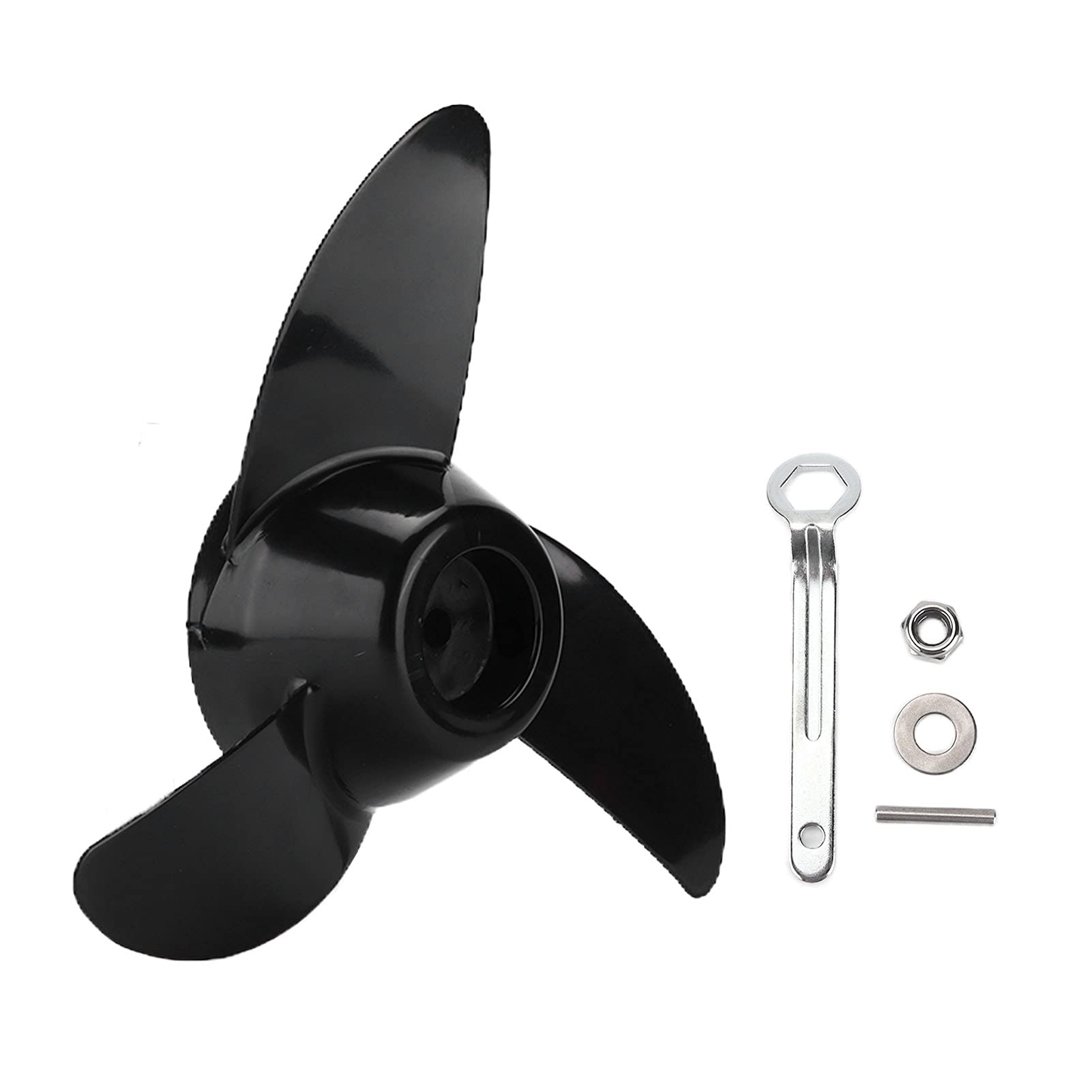 Außenbord Propeller, 3 Blatt Propeller Ersatz Zubehör Ersatz für 50 Lb 60 Lb 68 Lb 88 Lb Außenbordmotoren 12 V 24 V von Aramox