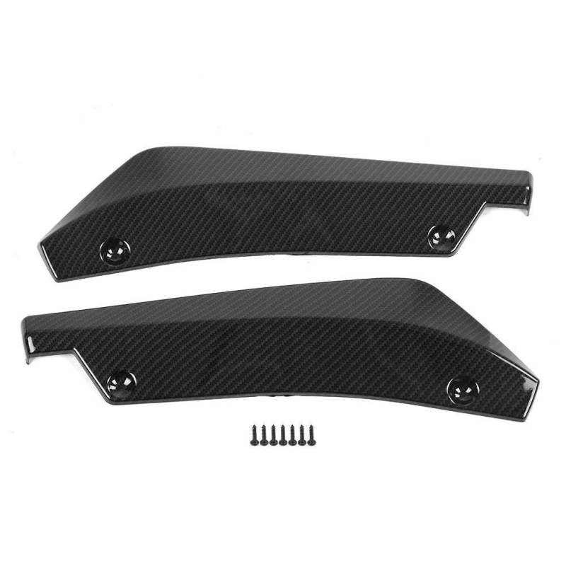 Car Body Spoiler, Universal Spoiler Auto, 1 Paar Universal Car Modifizierte Heckstoßstange Canard Diffusor Spoilerlippenteiler Flossen(Carbon Fiber) von Aramox