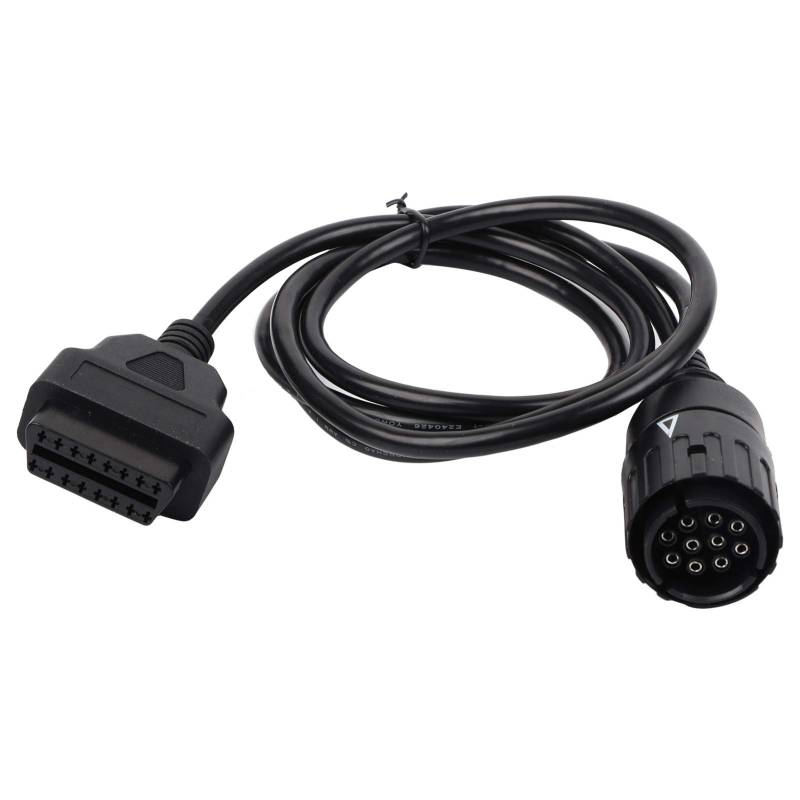 Diagnosekabel, 10-poliges bis 16-poliges OBD2-Adapteranschluss-Diagnosekabel für ICOM-D-Motorradmotorrad, schwarz von Aramox