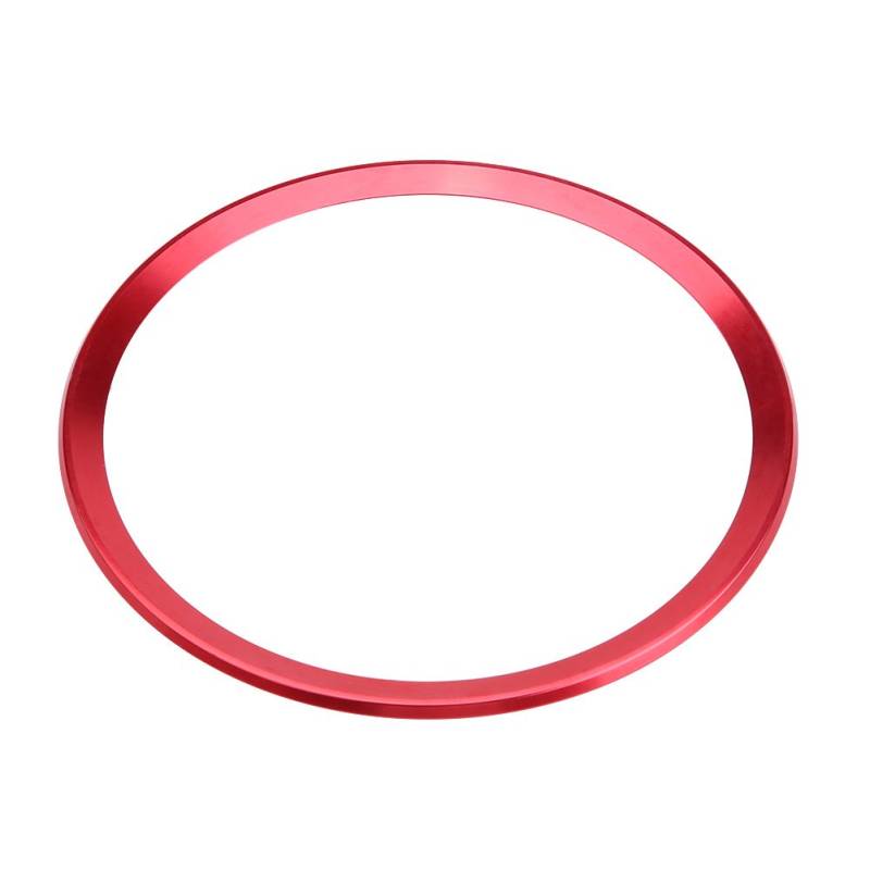 Innen Lenkrad Ring Abdeckung Aluminiumlegierung Auto Lenkrad Ring Abdeckung für A1 A3 A4 A5 Q3 Q5 Lenkradring Zierleiste (Rot) von Aramox