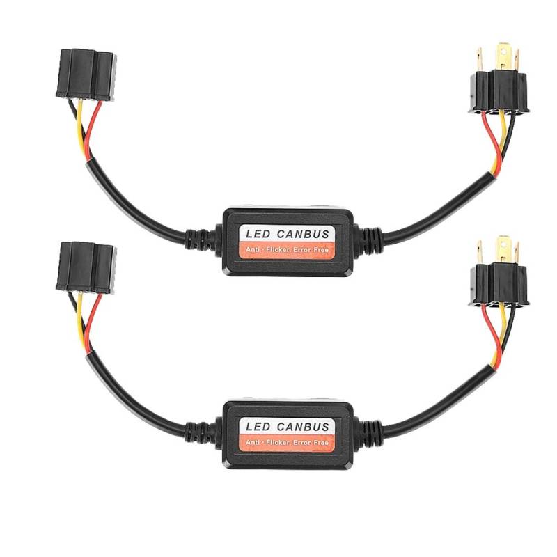 LED Autoscheinwerfer Decoder, 2 Stück Auto LED Scheinwerfer Decoder Radio Audio Anti-Interferenz Fehler Canceler Filter für H4, Widerstand LED Scheinwerfer, 9V bis 12V von Aramox