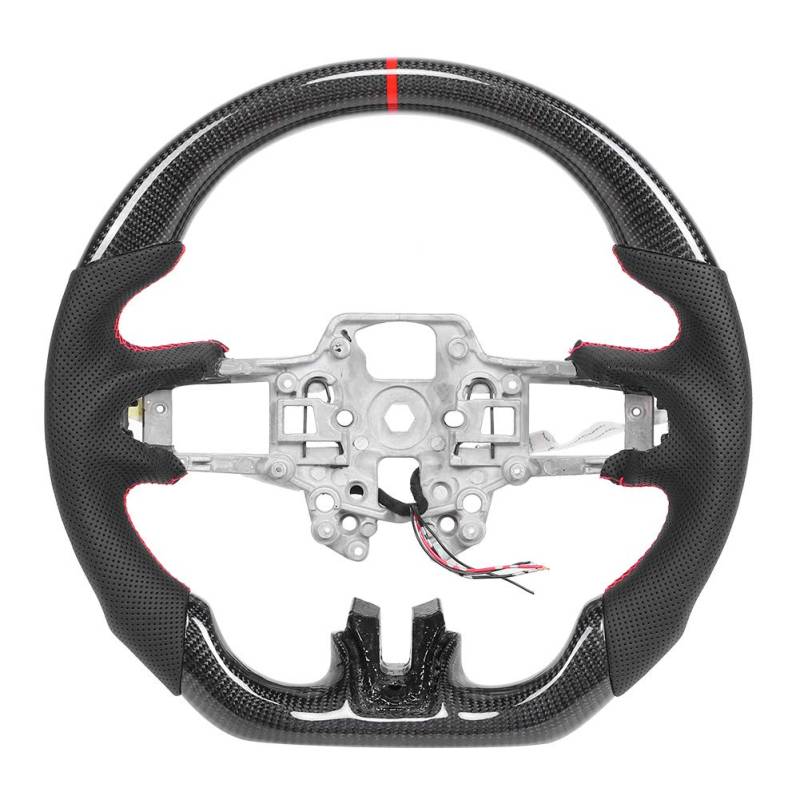 Lenkrad, Auto Kohlefaser beheizte Fingerkanten Lebeauty Lenkrad Modifiziertes Zubehör Passend für EcoBoost GT Shelby GT350/GT350R 2018-2020 von Aramox