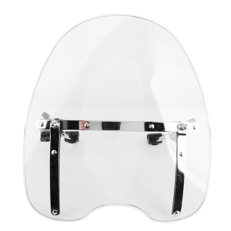 Motorrad Windschutzscheibe, Universal 22-25mm Lenkerbefestigung Motorrad Wind Deflector Windschutzscheibe(Transparent) von Aramox