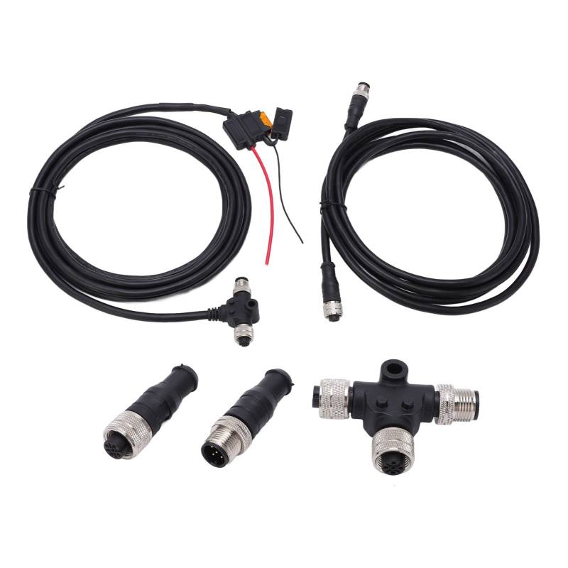 NMEA 2000 Starter Kit, Wasserdichtes Marine NMEA Netzwerk Starter Kit, mit 3-Port-T-Anschlussadapter und Männlich-weiblichem Widerstand von Aramox