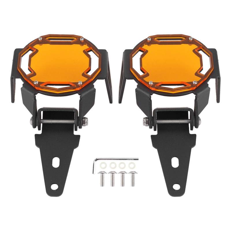 Aramox Nebelscheinwerferschutz, 1K6941005S 1K6941006S Motorrad-Nebelscheinwerferschutzabdeckung LED-Lampenschutz Passend für R1200GS / R1250GS Adventure LC(Orange) von Aramox