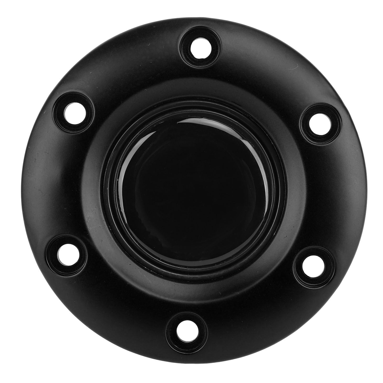 Radkappe Radzierkappe Nabenabdeckung Nabenkappe, Removable 6 Hole Steering Wheel Center Cap, Abdeckkappen Center Rad (BLACK) von Aramox