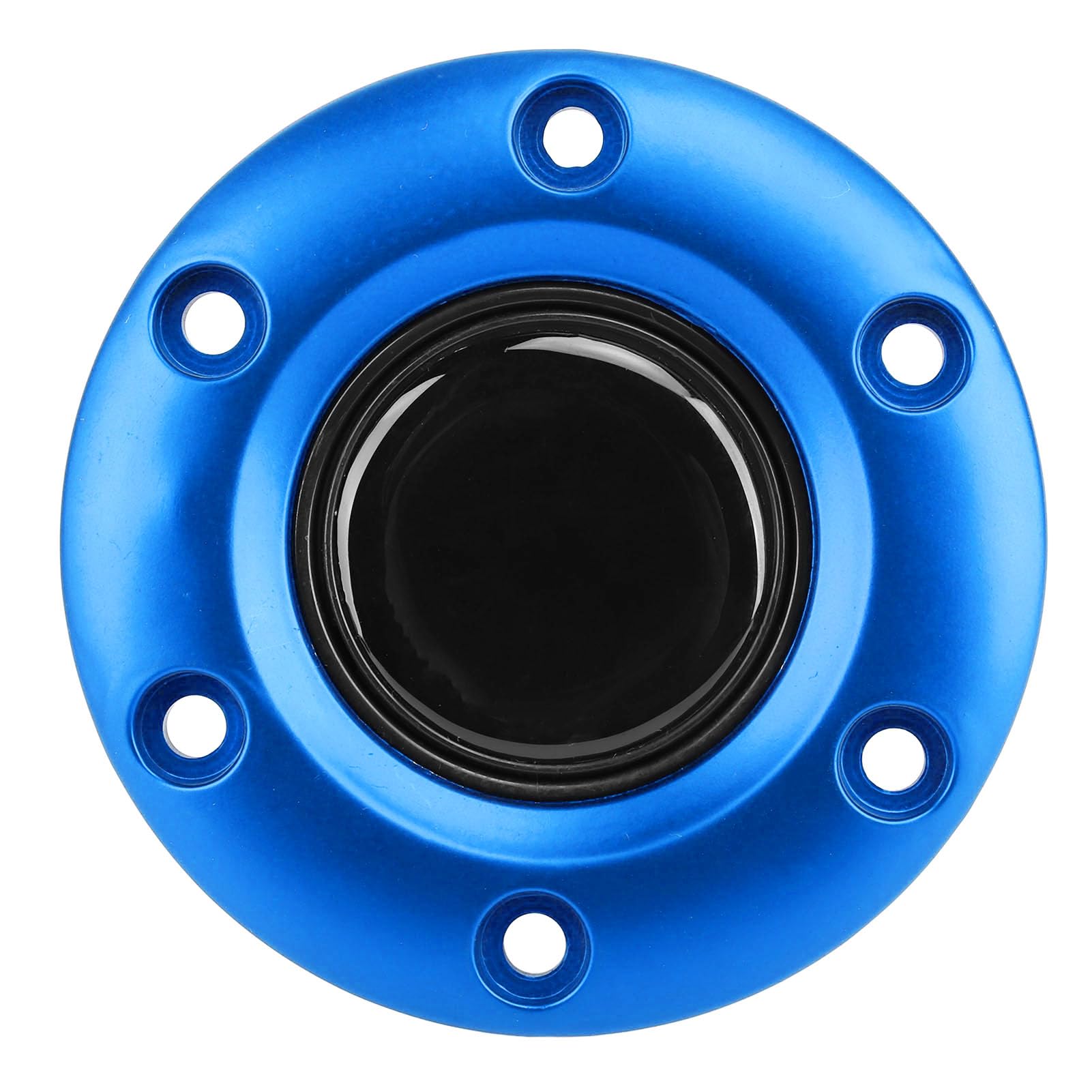 Radkappe Radzierkappe Nabenabdeckung Nabenkappe, Removable 6 Hole Steering Wheel Center Cap, Abdeckkappen Center Rad (BLUE) von Aramox