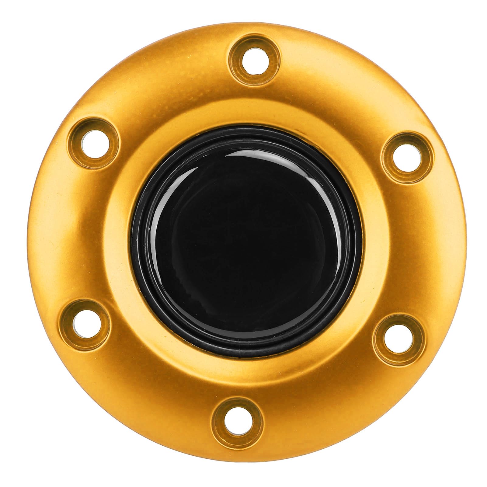 Radkappe Radzierkappe Nabenabdeckung Nabenkappe, Removable 6 Hole Steering Wheel Center Cap, Abdeckkappen Center Rad (GOLD) von Aramox