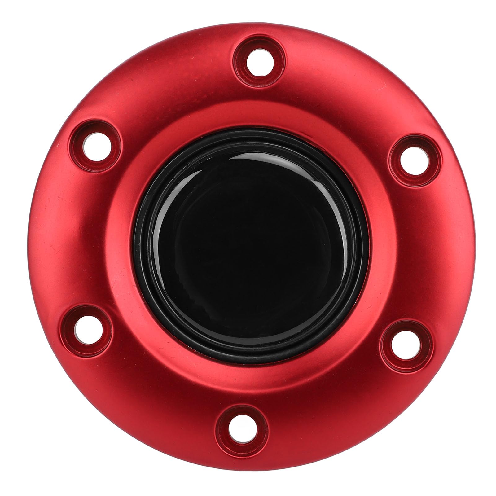 Radkappe Radzierkappe Nabenabdeckung Nabenkappe, Removable 6 Hole Steering Wheel Center Cap, Abdeckkappen Center Rad (Rot) von Aramox