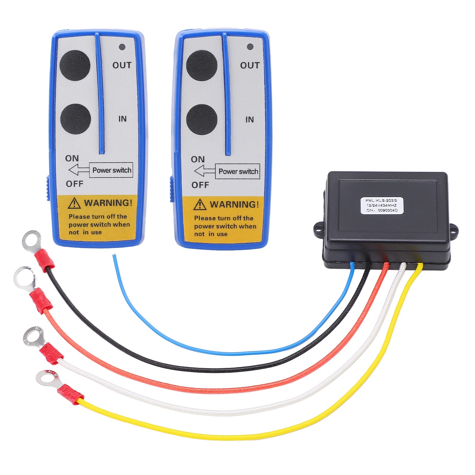 Winden-Fernbedienungs-Kit, 75 Fuß Drahtloses Winden-Fernbedienungs-Kit, Batteriebetrieben, Eingebaute Antenne, LED-Anzeige, Universell für Auto, ATV, LKW von Aramox