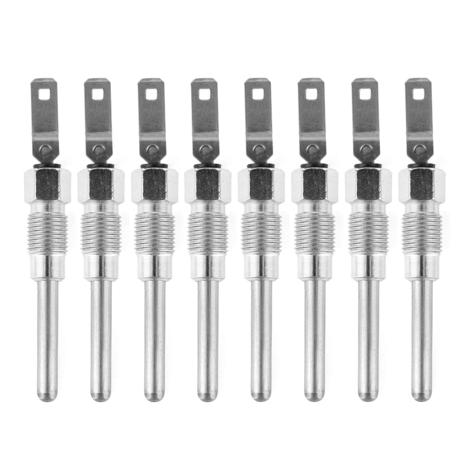 Zündkerze Auto Car Glow Plug, 12563554 8Pcs Universal Zündkerze aus Edelstahl Zündkerze Glühkerze Silber Passend für 6.5L 6.2L Autoersatz von Aramox