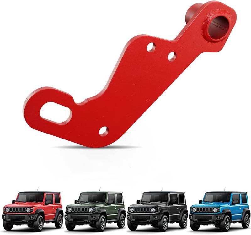 Archaic Abschlepphaken vorne für Suzuki Jimny Sierra JB64 JB74 2018–2023, linker Anhängerhaken, Geländewagen-Rettung für Jimny, korrosionsbeständiger Stahl, rot, 1PCS von Archaic