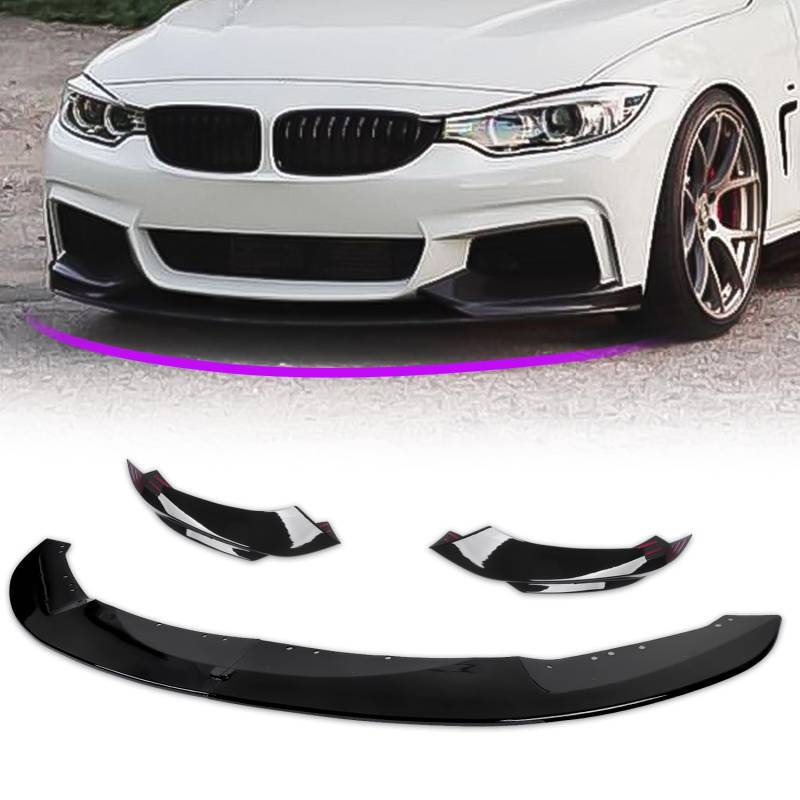 Archaic Frontspoilerlippe kompatibel mit BMW 4 Series F32 F33 F36 M Sport 2014-2020 Lippenspoiler, Splitter Unterkinnspoiler Body Kit 4er M Sport Zubehör von Archaic