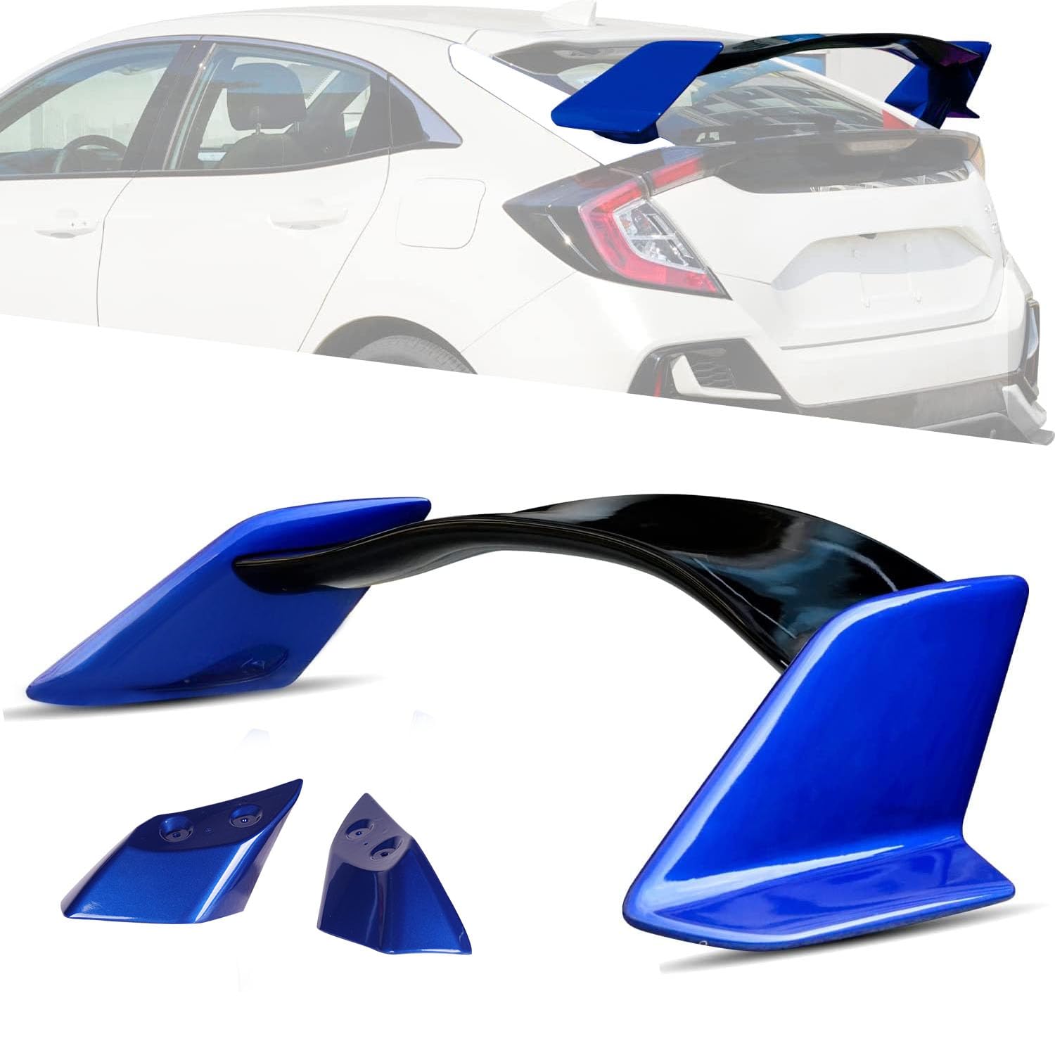 Archaic Heckspoiler für 2016-2021 Honda Civic Hatchback Type-R, Heckspoiler-Lippenflügel für Civic FK7 FK8, JDM-Stil von Archaic