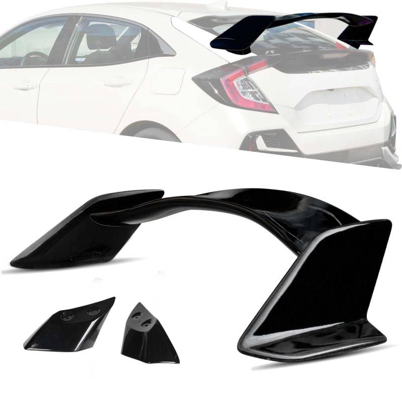 Archaic Heckspoiler für 2016-2021 Honda Civic Hatchback Type-R, Heckspoiler-Lippenflügel für Civic FK7 FK8, JDM-Stil von Archaic