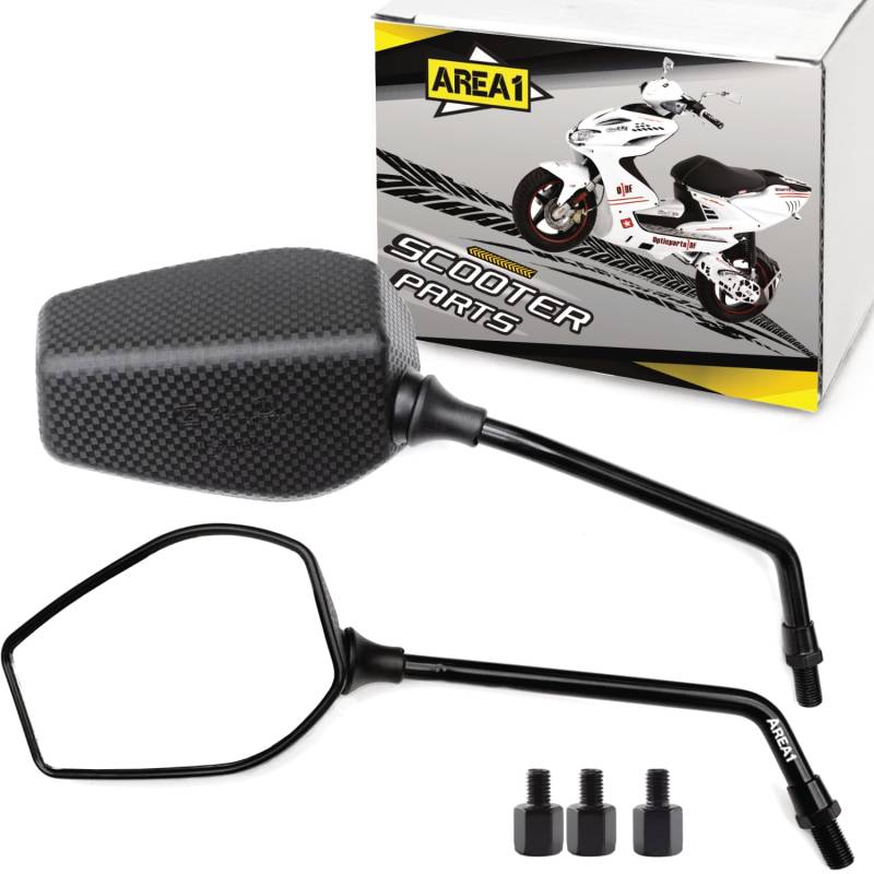 2x Spiegel Set kompatibel mit SH 100, 125, SH 150, SH 300I, Scoopy, Sport, Top Box (V44) von Area1