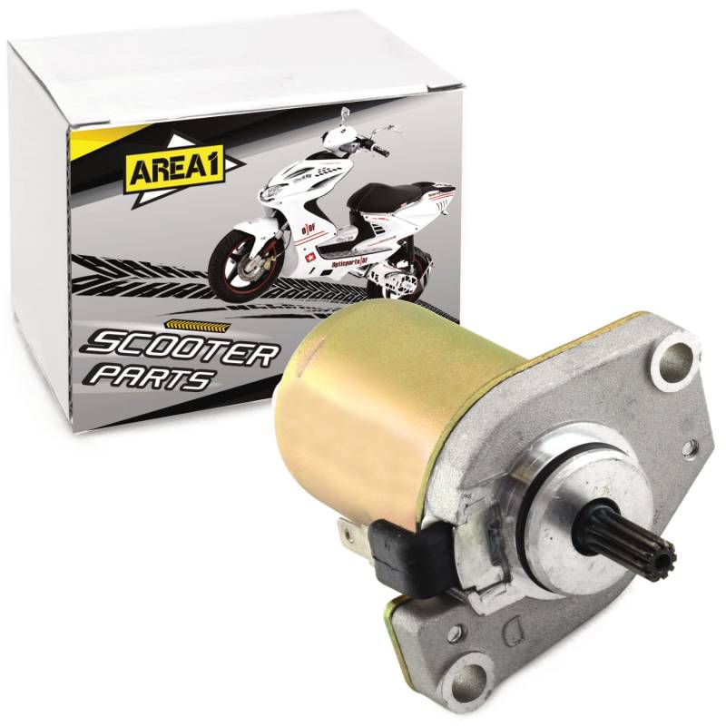 Area1 Ersatz Anlasser Starter Motor 50ccm Kompatibel mit Aerox Neos Jog, F10 F12 F15, Tec Runner, RS Ultima, GT Union, Motowell, von Area1