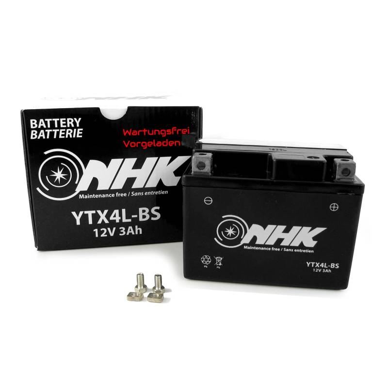 Wartungsfreie Batterie 3Ah kompatibel mit Flash/Free 50 2T AC (YTX4L-BS) von Area1