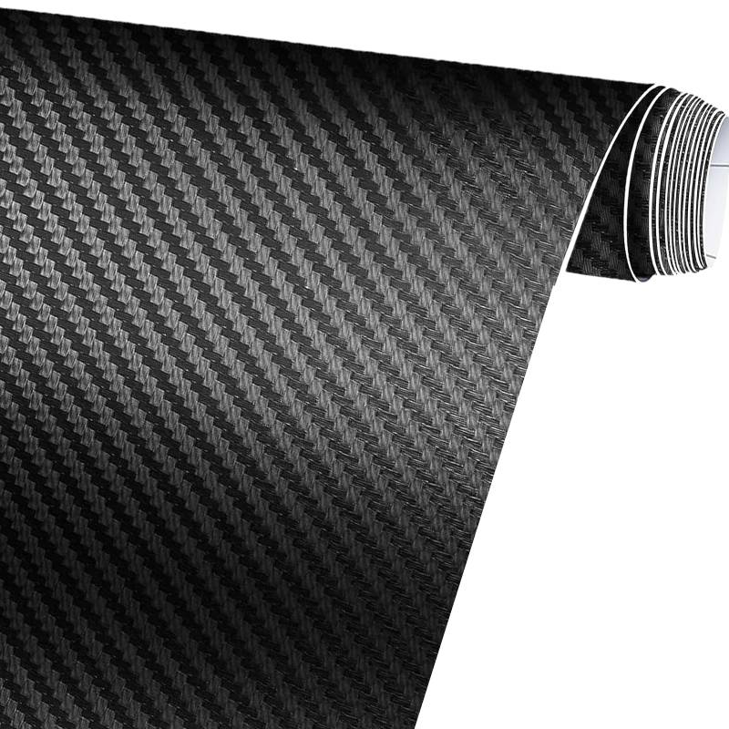 Arespark Carbon Folie, Selbstklebend Autofolie aus Vinyl, Auto Schutz Carbon Folie (3D Schwarz*2, 150 * 30cm) von Arespark