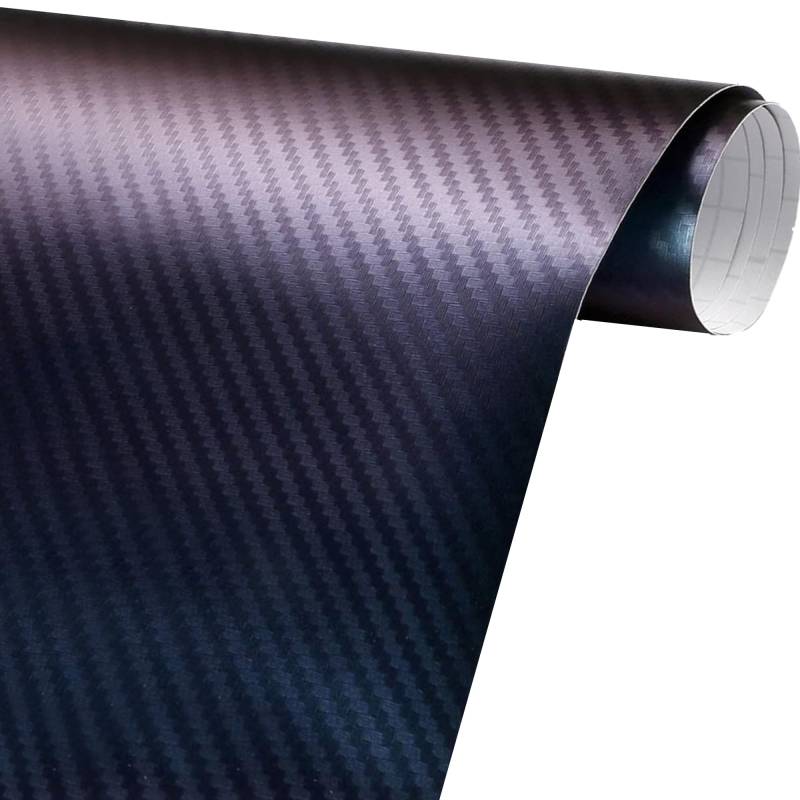 Arespark Carbon Folie, 150 * 30cm Flexibel Selbstklebend Auto Schutz Folie, Autofolie Vinyl (Blau Lila) von Arespark