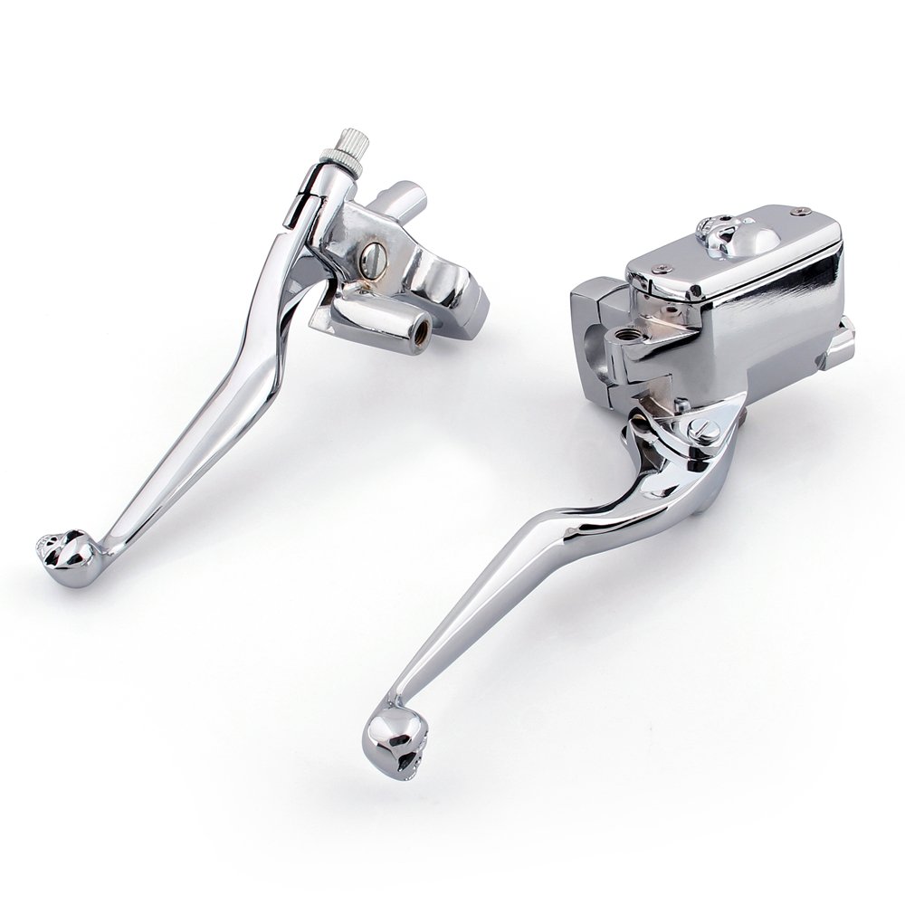 Areyourshop 1" Skull Reservoir Brake Clutch Levers Suitable for Kawasaki Vulcan 800 1500 1600 2000 C von Areyourshop