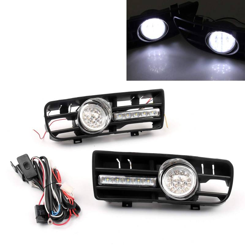 Areyourshop Nebelscheinwerfer, 5 LEDs, Frontstoßstange, Kühlergrill, DRL-Lampe für Golf MK4 GTI TDI, 2 Stück von Areyourshop