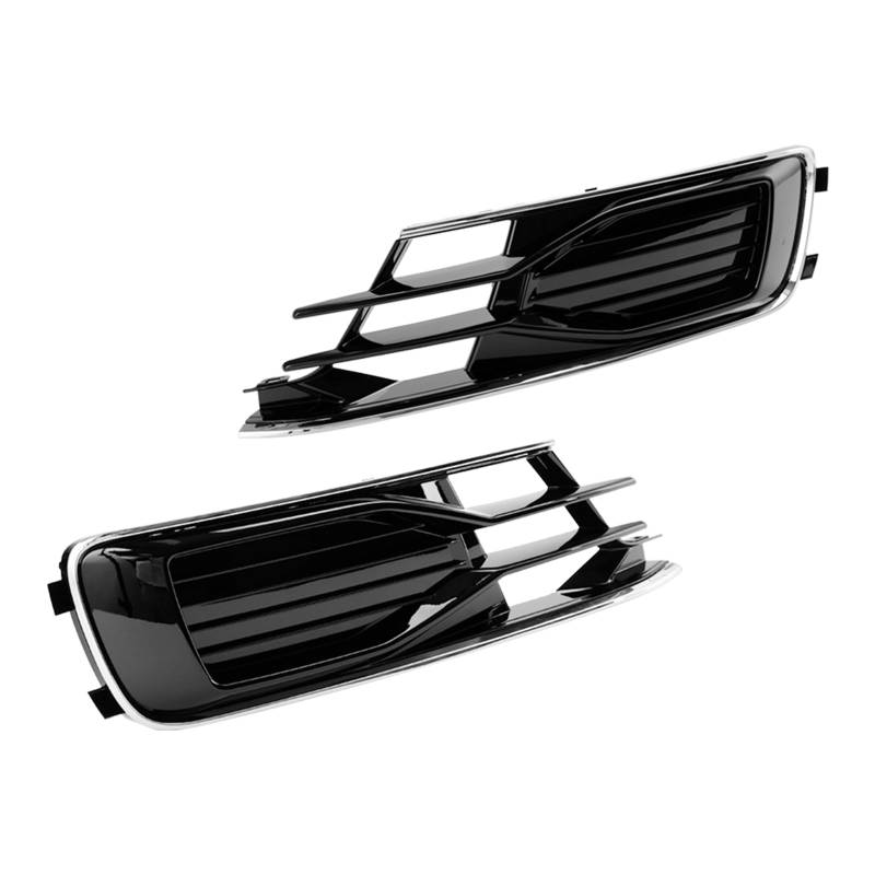 Areyourshop 2PCS Front Bumper Foglight Cover Grill Fit for Audi A6 C7 2014-2018 Black Chrome von Areyourshop