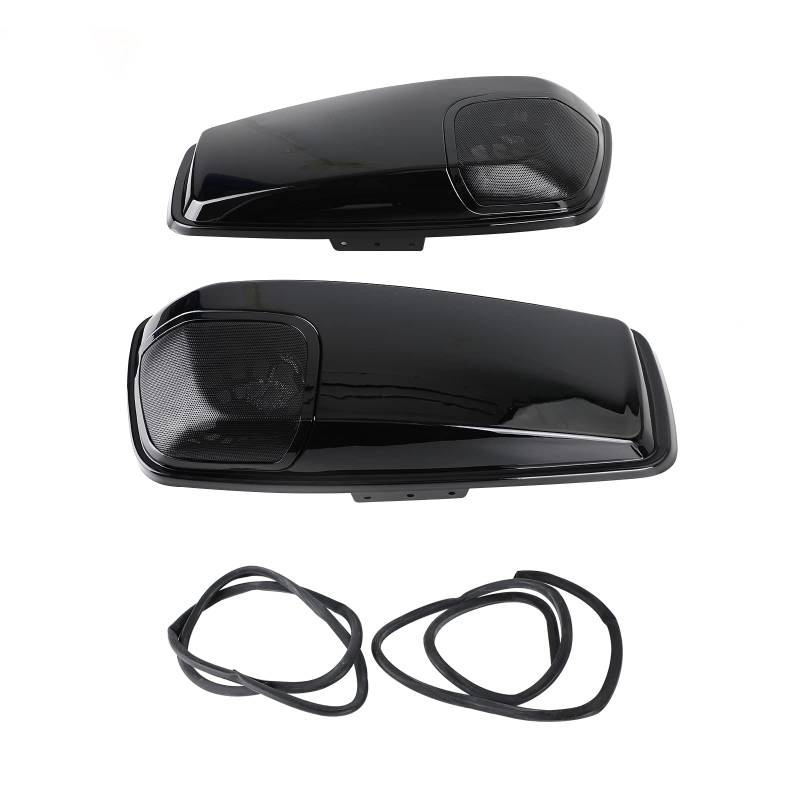 Areyourshop 5 x 7 Speaker Lids Vivid Black Saddlebag Suitable for Harley Touring 2014-2020 von Areyourshop