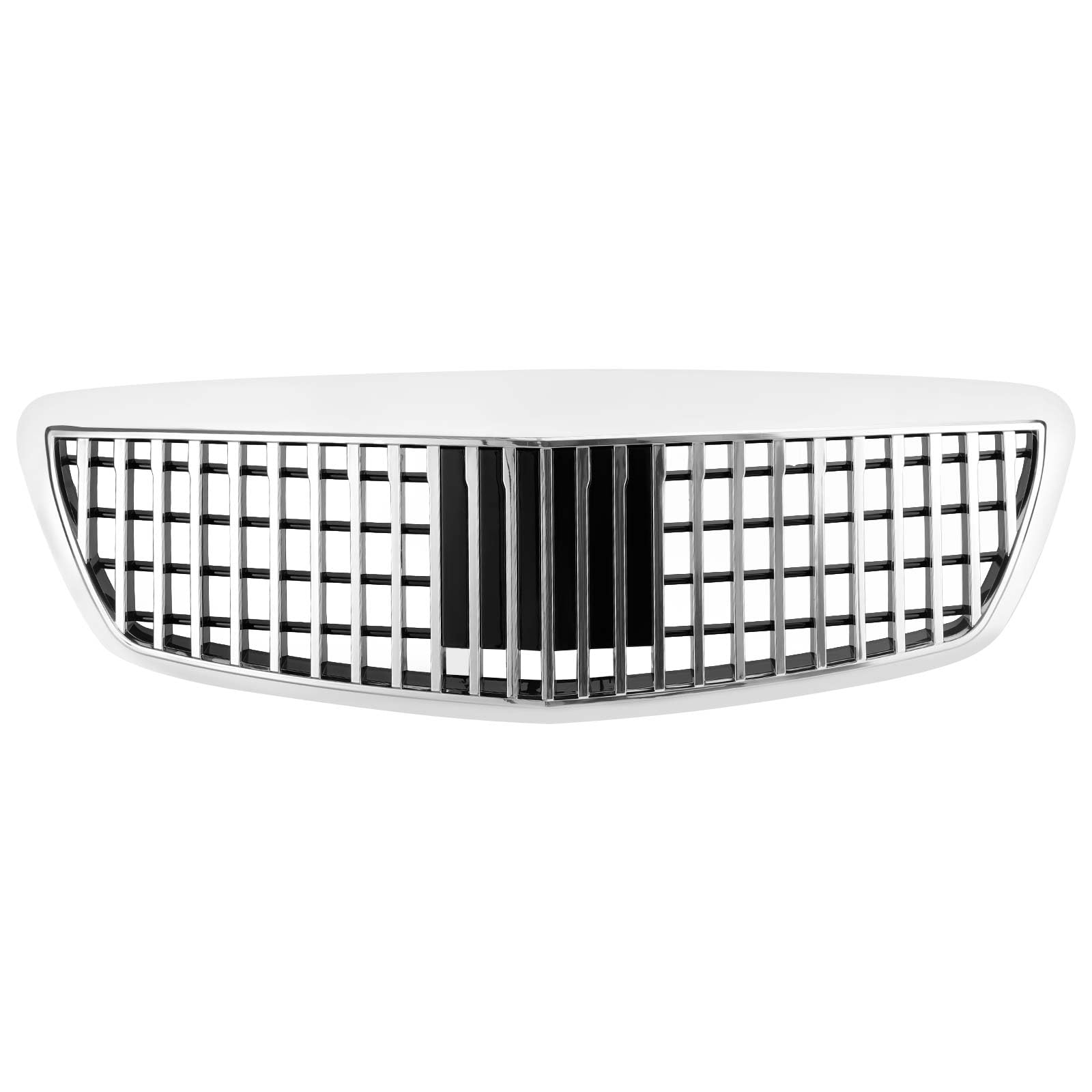 Areyourshop Fit für Mercedes-Benz S-Class W221 S550 S63 S450 2007-2009 Oberer Frontgrill S63/GT/MayBach Stil ABS Kunststoff Chrome/Black von Areyourshop